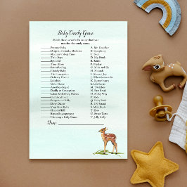 Invitación Forest Adventure Deers Baby Shower Candy Game