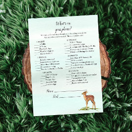 Invitación Forest Adventure What's On Your Phone Deers Game