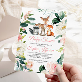 Invitación Forest Animals Woodland Baby Shower