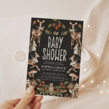 Forest Dark Woodland Baby Shower