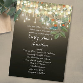 Invitación Forest Mason Jar Garland Lighting Wedding