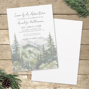 Invitación Forest Mountain Adventure Bridal Shower