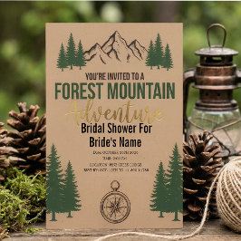 Invitación Forest Mountain Adventure Bridal Shower Invitation