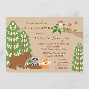 Invitación Forest Woodland Baby Shower