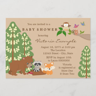 Invitación Forest Woodland Baby Shower