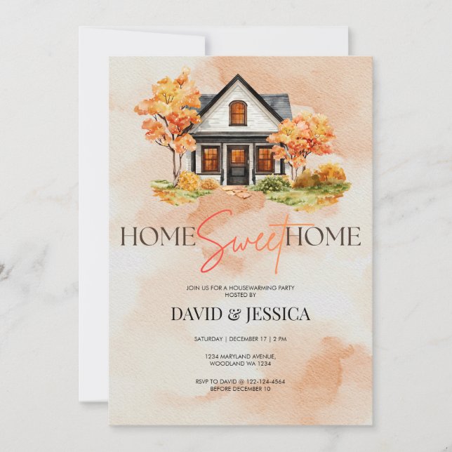 Invitación Forest Woodland Housewarming Party  (Anverso)