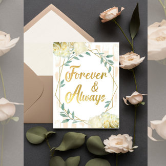 Invitación Forever & Always – Boda Personalizada Elegante De