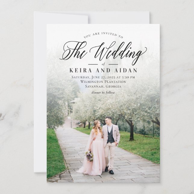 Invitación Forever Classic Photo Wedding Invitation FCL (Anverso)