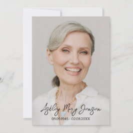 Invitación Forget me not Celebration of Life Photo Funeral 