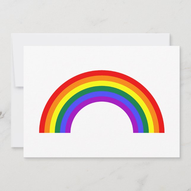 Invitación Forma de arco iris (Anverso)