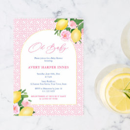 Invitación Forma de arco Lemons Baby Shower
