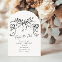 Forma de arco romántico negro Boda blanco vintage
