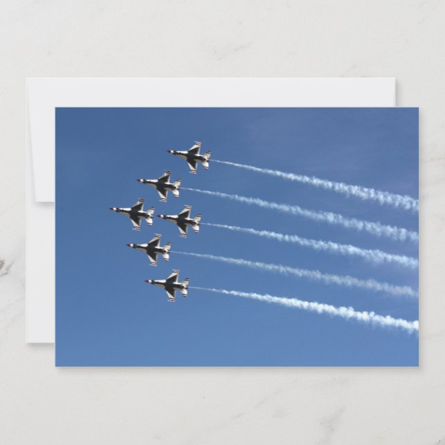 Invitación Formación Delta de los F-16 Thunderbirds (Anverso)