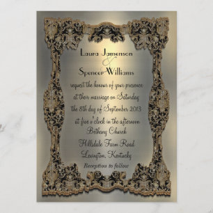 Invitación formal 5,5" de la boda de Chanteleah x