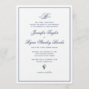 Invitación formal a bodas Hydrangea