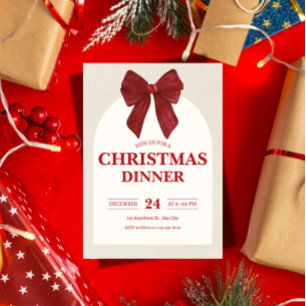 Invitación Formal a Cena de Navidad