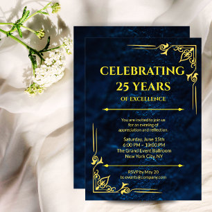 invitación formal a eventos corporativos Navy Blue