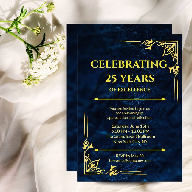 invitación formal a eventos corporativos Navy Blue (Subido por el creador)