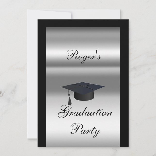 Invitación Formal a Fiesta de Graduación (Anverso)