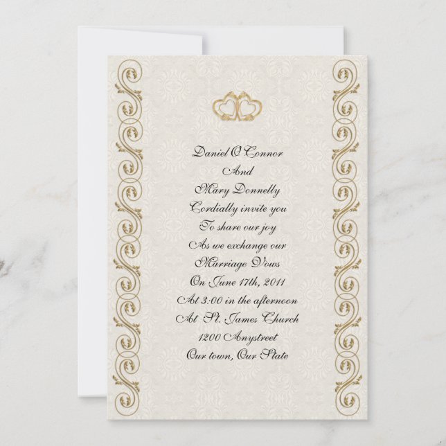 Invitación formal a la boda (Anverso)