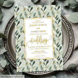 Invitación formal a la boda de la Foliage de Oro V