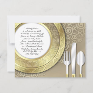 Invitación Formal a la Cena de Aniversario de Boda