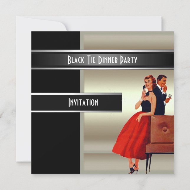 Invitación formal a la fiesta de la cena de los tí (Reverso)