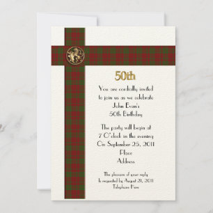 Invitación formal a un hombre en la 50ª fiesta de