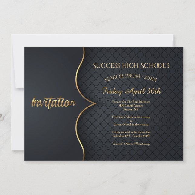 Invitación formal al Prom (Anverso)