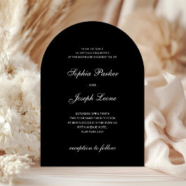 Invitación Formal and Classic | Black Wedding
