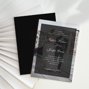Invitación Formal Clásico y Superposición Oscura Boda de Fo