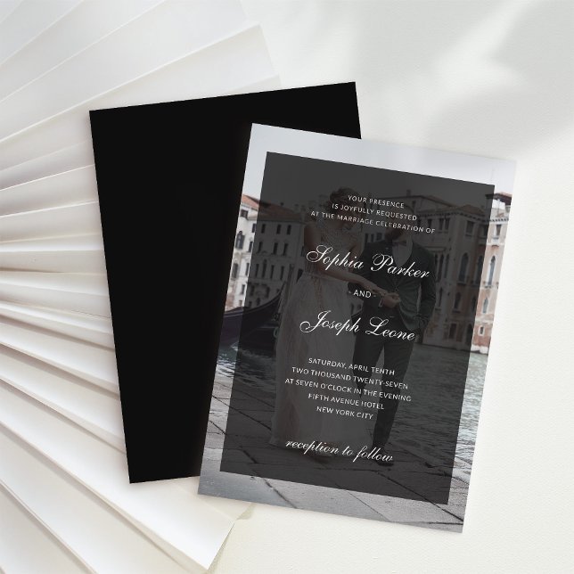 Invitación Formal Classic and Dark Overlay | Photo Wedding (Subido por el creador)
