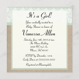 Invitación formal de Baby Shower para el marco de 