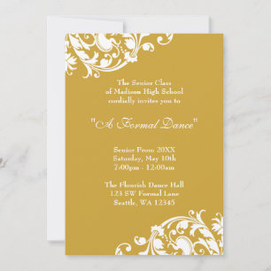 Invitación Formal de Baile de Gala con Floritura D