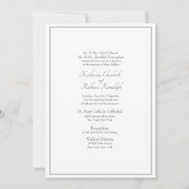 Invitación Formal de Boda con Ambos Padres Listado