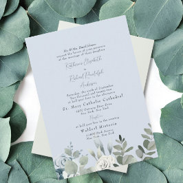 Invitación Formal de Boda de Padres de Novia Flora
