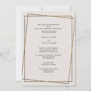Invitación Formal de Boda Neutral de Ambos Padres