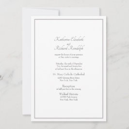 Invitación Formal de Boda Sin Padres Listados