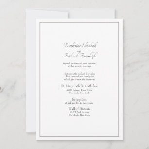 Invitación Formal de Boda Sin Padres Listados