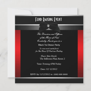 Invitación formal de caridad de los azotes negros