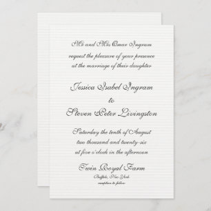 Invitación formal de casamiento plano