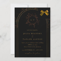 Invitación formal de corbata negra de lujo con cin