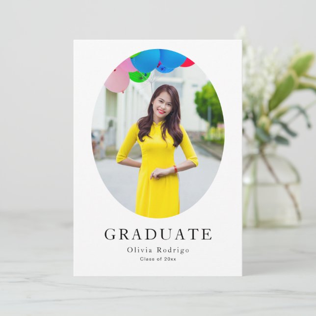 Invitación Formal de Fiesta de Graduación | Negrit (Anverso de pie)
