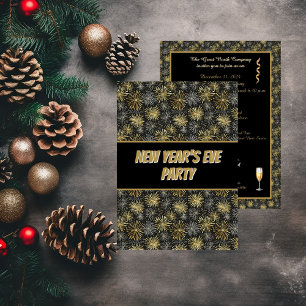 Invitación formal de fiesta en Nochevieja