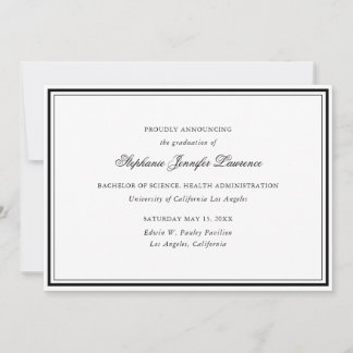 Invitación formal de graduación