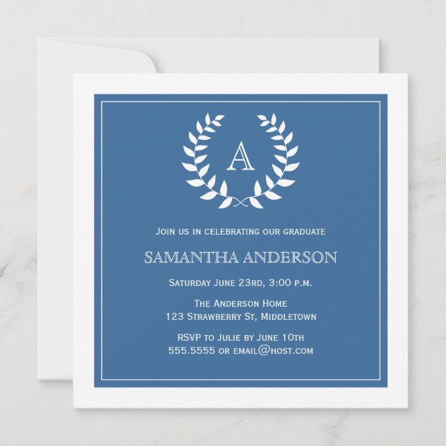 Invitación formal de graduación de la corona - Azu (Anverso)
