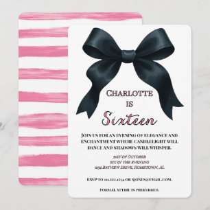 Invitación formal de Halloween de Black Bow - Stri
