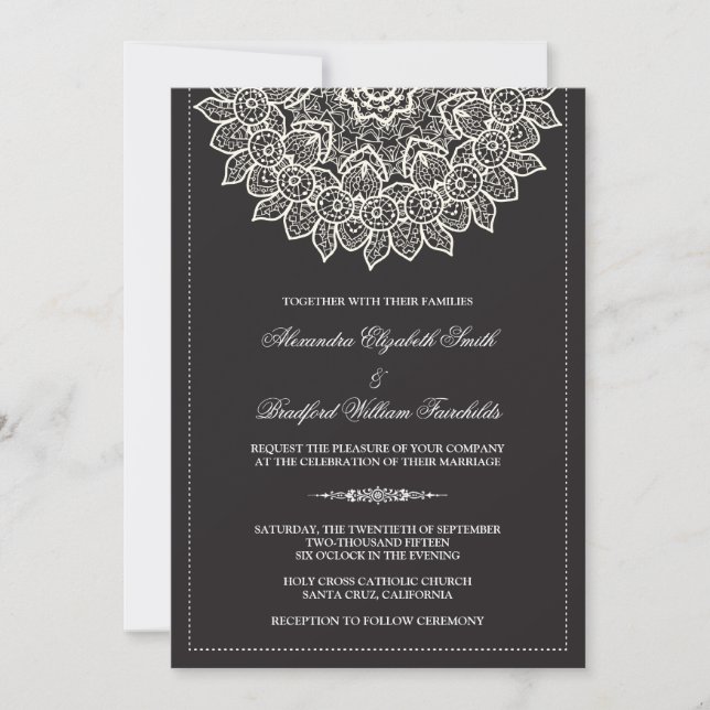 Invitación formal de la boda del tapetito del (Anverso)