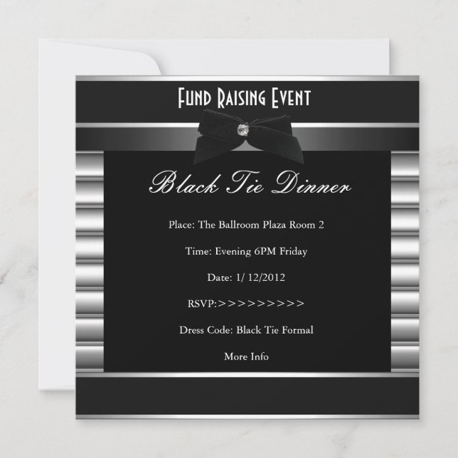 Invitación formal de la empresa de banda Metalizad (Anverso)