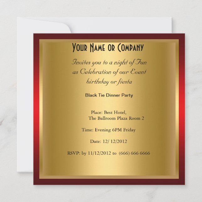 Invitación formal de la fiesta de cumpleaños de Bl (Anverso)